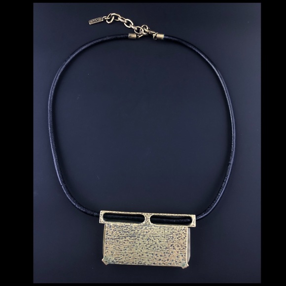 Silpada Eclipse Brass leather and horn necklace - Picture 13 of 17